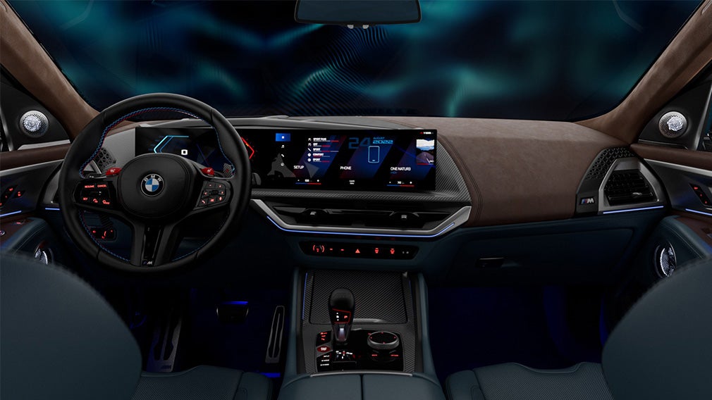 BMW XM front interior | indiGO Auto Group in Houston TX